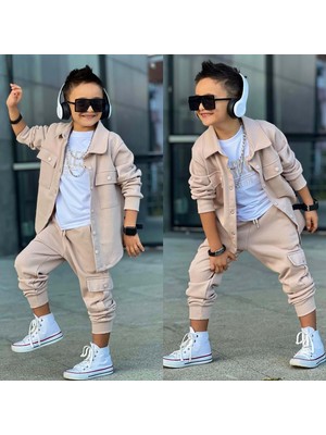 Gültekin Bebe 3-12 Yaş Erkek Fearles Baskılı 3lü Eşofman Takım- 60276750 - Siyah