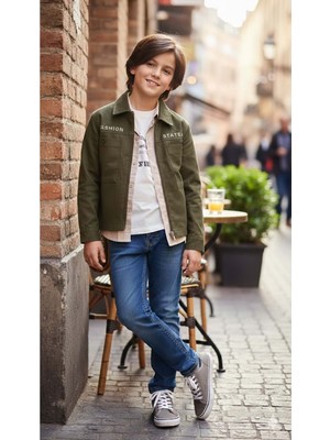 Gültekin Bebe Yavrucak Keten Ceketli  Gömlekli Takım 5-8 YAŞ-2806726 - Yeşil