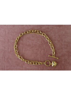 Nuit Kadın Çelik Bileklik Kararmaz 14K Altın Kaplama