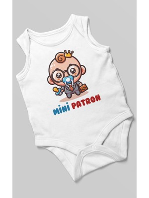Morivo Kids Mini Patron Baskılı Bebek Zıbını – Çıtçıtlı Body | %100 Pamuk Sıfır Kol