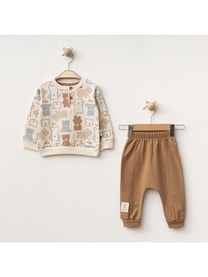 Gültekin Bebe Baby Hi Erkek 9-18 Aylık Ayıcıklı Ikili TAKIM-738175 - Kahverengi