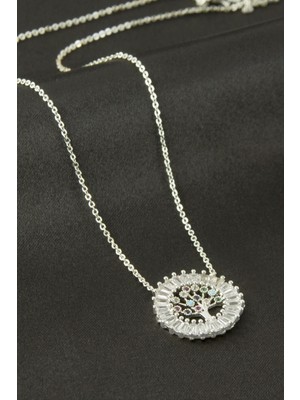 Freedom Store Hayat Ağacı Zirkon Taşlı Kolye