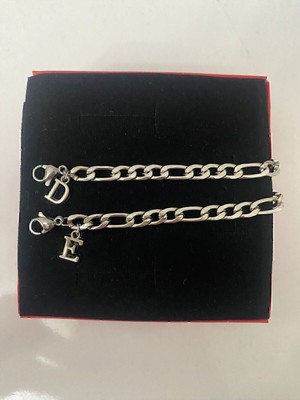 Kararmaz Çelik 1 Li Harfli Bileklik Sevgili/çift/arkadas Bilekliği Unisex Harf Detay Bileklik