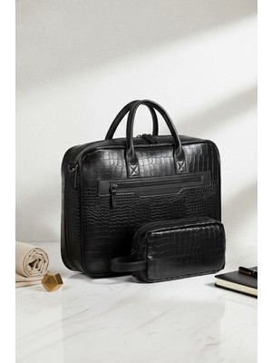 Karf Premium Vegan Deri Laptop Çantası" (15-16" Macbook/pc, Kapsamlı Organizer ve El Çantalı)