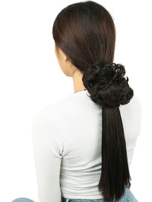 Esranın Dünyası Yoğun Saçlı Lastikli Topuz Toka - Kahverengi RSPM34-ESRDNS