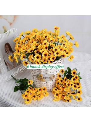 PremiumPort Iki Adet Yapay Ayçiçeği Bitki Demeti, Saksısız ve Sarkan Çiçekler
