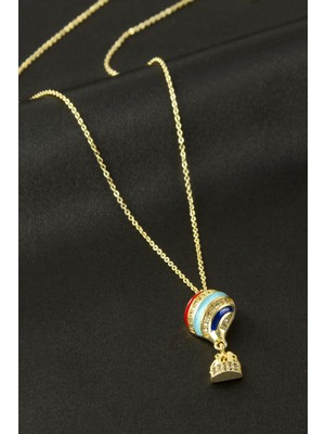 Freedom Store Uçan Balon Zirkon Taşlı Kolye
