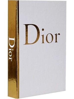 Beyaz Gold Dekoratif Kitap Kutu