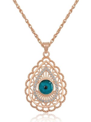 Inure Jewelry ​Gümüş Damla Nazar Bayan Kolye