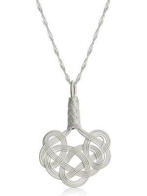 Inure Jewelry Gümüş Kazaziye Örgü Kadın Kolye