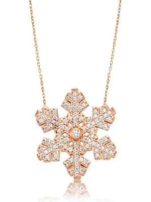 Inure Jewelry Gümüş Kar Tanesi Bayan Kolye