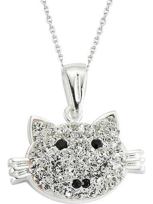 Inure Jewelry Gümüş Kedi Bayan Kolye