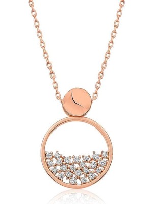 Inure Jewelry Gümüş Rose Çiğ Damlası Bayan Kolye