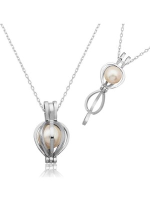 Inure Jewelry Gümüş İncili Bayan Kolye