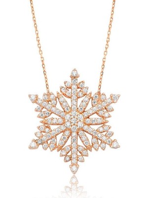 Inure Jewelry Gümüş Kar Tanesi Bayan Kolye