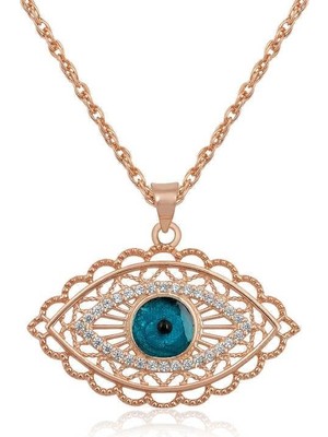 Inure Jewelry Gümüş Mekik Nazar Bayan Kolye