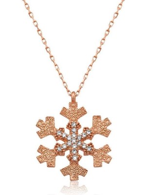 Inure Jewelry Gümüş Kar Tanesi Bayan Kolye