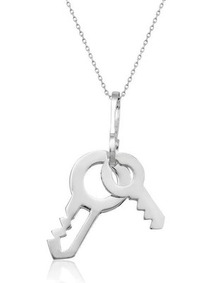 Inure Jewelry Gümüş Anahtar Bayan Kolye