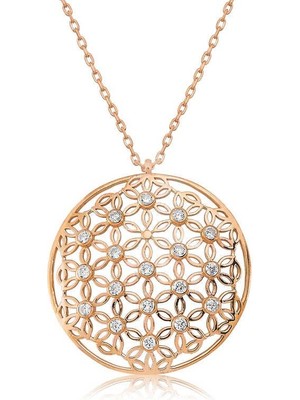 Inure Jewelry Gümüş Yaşam Çiçeği Bayan Kolye