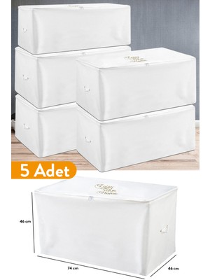 Serstil 5 Adet - Büyük Boy Beyaz Hurç - 74 x 46 x 46 cm