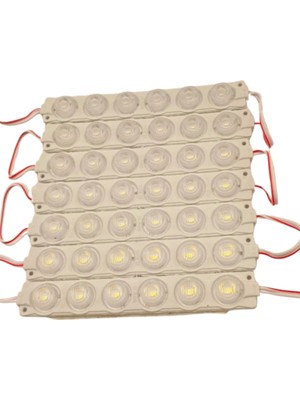 Powerr Led Aydınlatma 100 Adet 12 Volt 6 Watt 6 Lensli Beyaz 3030 Smd LED Modül IP65 1 Paket