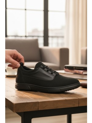 Enoch Hakiki Deri Karma Dokulu Erkek Sneaker Ayakkabı Ortopedik Taban