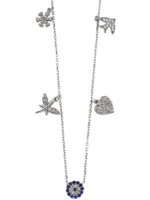 Inure Jewelry Gümüş Nazarlı Şans Kolyesi