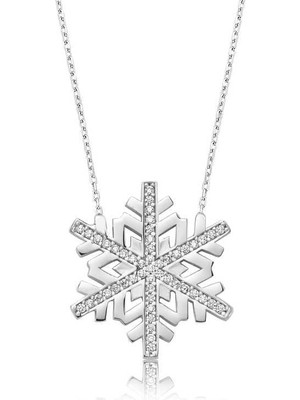 Inure Jewelry Gümüş Kar Tanesi Bayan Kolye