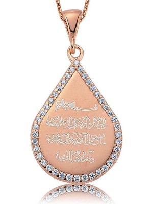 Inure Jewelry Gümüş Taşlı Nazar Duası Bayan Kolye