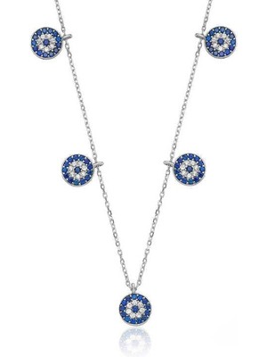 Inure Jewelry Gümüş Nazarlı Şans Bayan Kolye