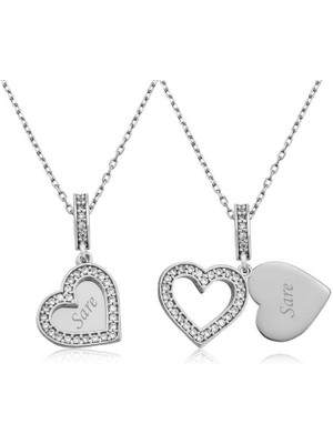 Inure Jewelry Gümüş İsmin Kalbimde Yazılı Kolye