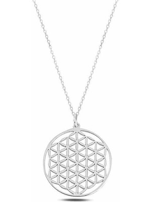 Inure Jewelry ​​Gümüş Yaşam Çiçeği Kolye