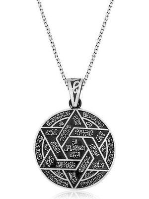 Inure Jewelry Gümüş İsmi Azam Duası Kolye