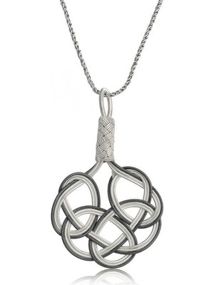 Inure Jewelry Gümüş Kazaziye Örgü Kadın Kolye