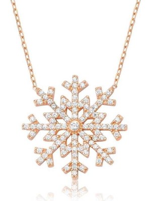 Inure Jewelry Gümüş Kar Tanesi Bayan Kolye