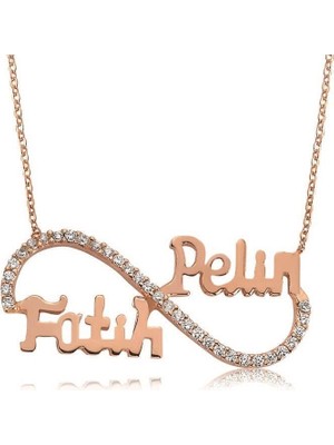 Inure Jewelry Gümüş İsimli Sonsuzluk Bayan Kolye