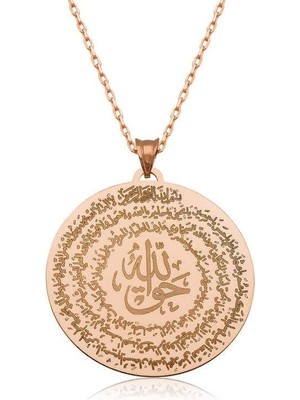 Inure Jewelry ​Gümüş Rose El Hakkanî Mührü Bayan Kolye