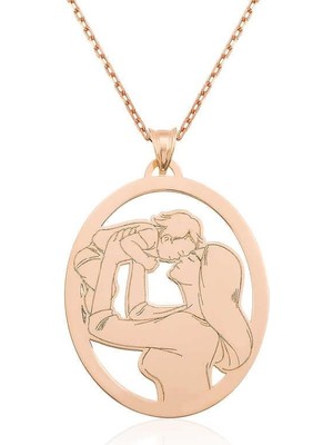 Inure Jewelry ​Gümüş Rose Anne Bebek Kolye