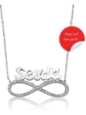 Inure Jewelry Gümüş İsimli Sonsuzluk Bayan Kolye