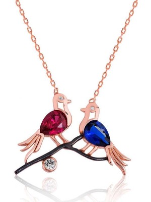 Inure Jewelry Gümüş Güvercinler Bayan Kolye