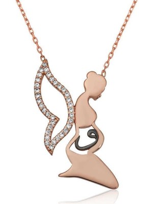 Inure Jewelry Gümüş Anne Vav Kolye