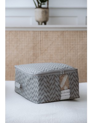 Serstil Şeffaf Pencereli  Dolap / Baza Düzenleyici Giysi, Nevresim, Havlu Saklama Çantası - Küçük 28X35X18CM