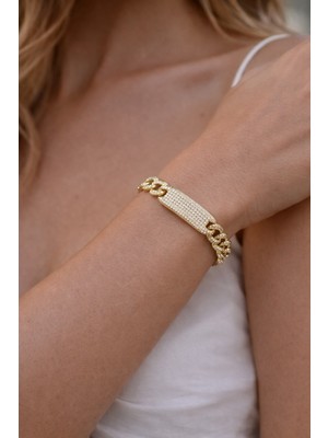 Ares 01 Store Xuping Vıp Taşlı Çelik Bileklik 14K Altın Kaplama