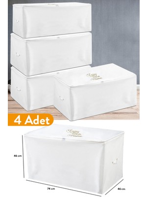 Serstil 4 Adet - Büyük Boy Beyaz Hurç - 74 x 46 x 46 cm