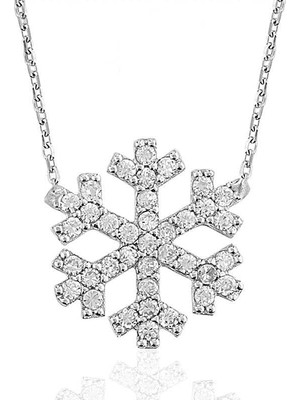 Inure Jewelry Gümüş Kar Tanesi Bayan Kolye