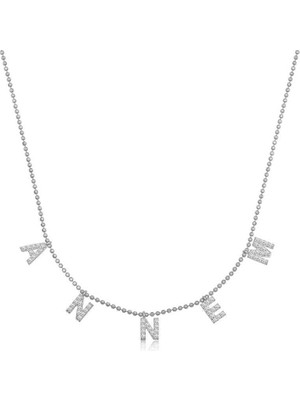 Inure Jewelry ​Gümüş Annem Yazılı Bayan Kolye