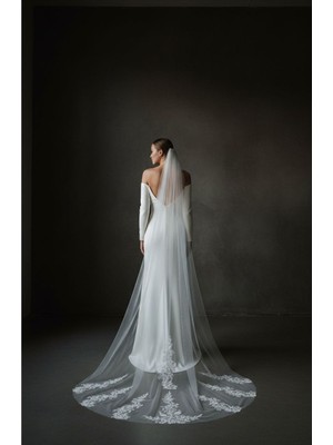 S&G Gelinlik Uzun Gipürlü Duvak