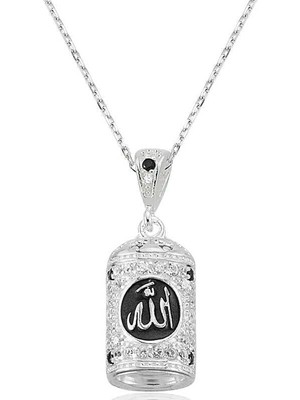 Inure Jewelry Gümüş Allah Yazılı Cevşen Duası Kadın Kolye