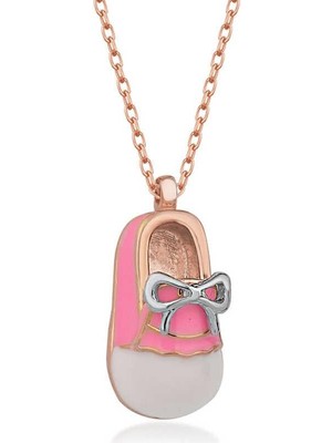 Inure Jewelry Gümüş Rose Kız Çocuk Pabuç Kadın Kolye