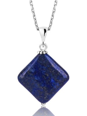 Inure Jewelry Gümüş Lapis Doğal Taş Kolye